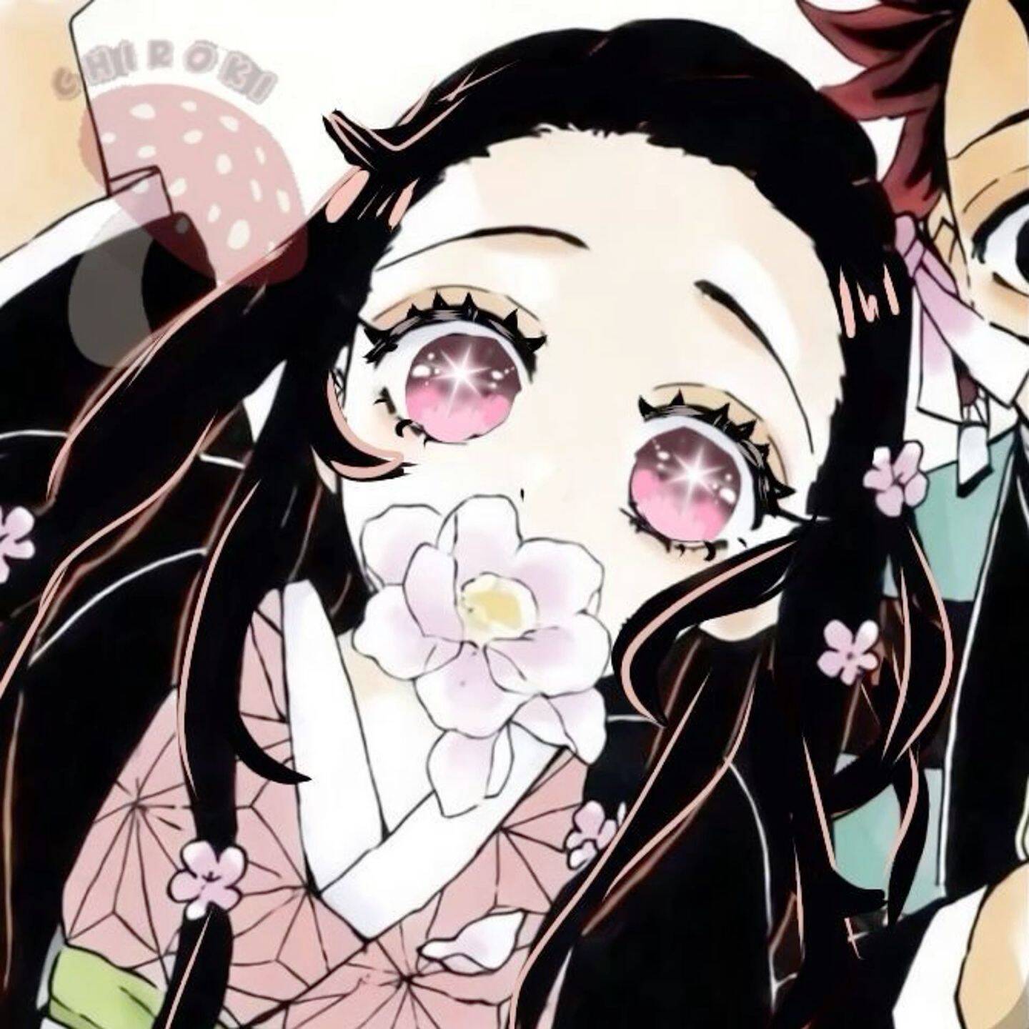 Demon Slayer pfp Profile Picture Nezuko Pink Flower