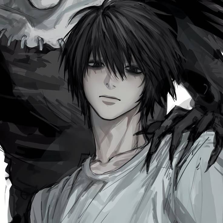 Death Note pfp Profile Picture L and Ryuk Dark Aesthetic
