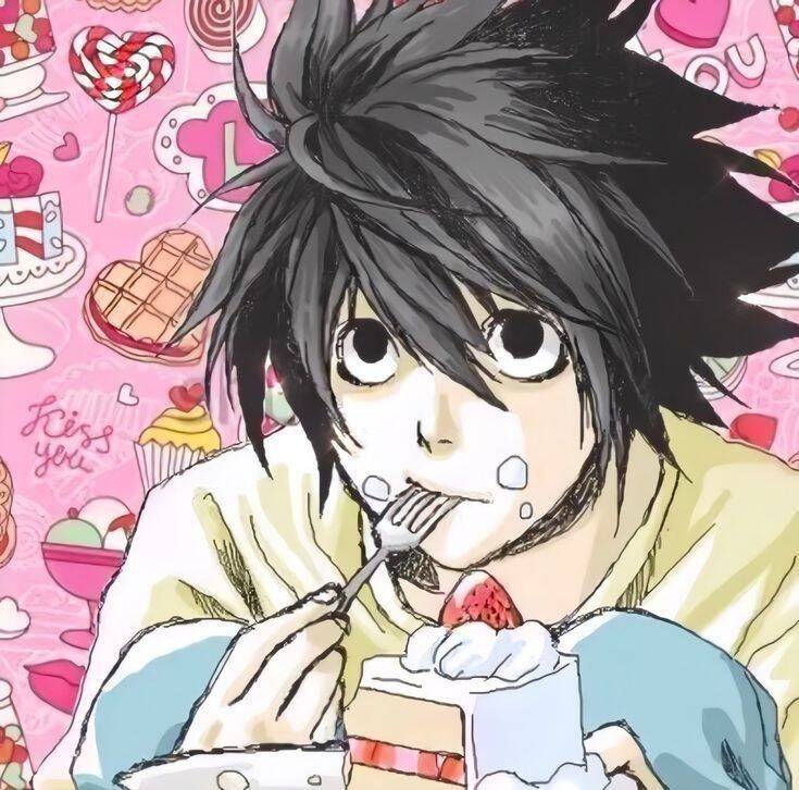 Death Note pfp Profile Picture L Eating Cake