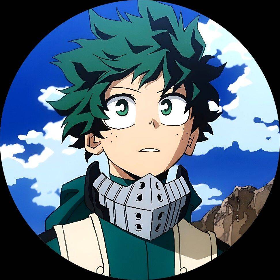 Deku pfp Profile Picture Hero Costume Sky Background