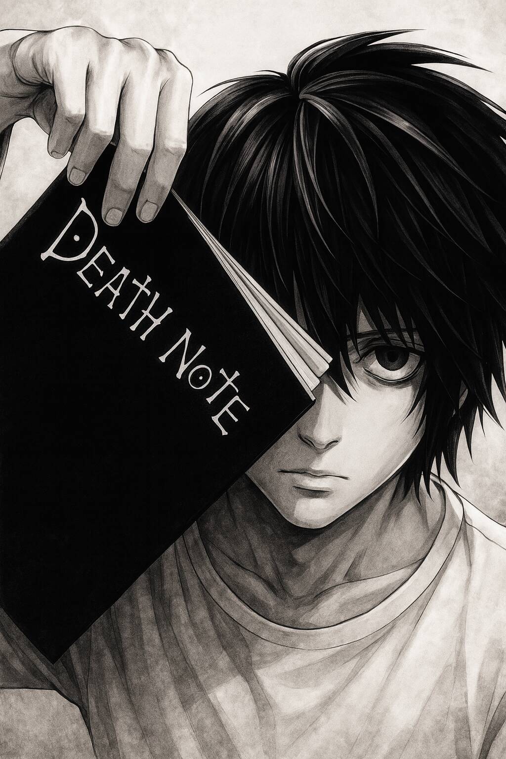 Death Note pfp Profile Picture L Holding Death Note