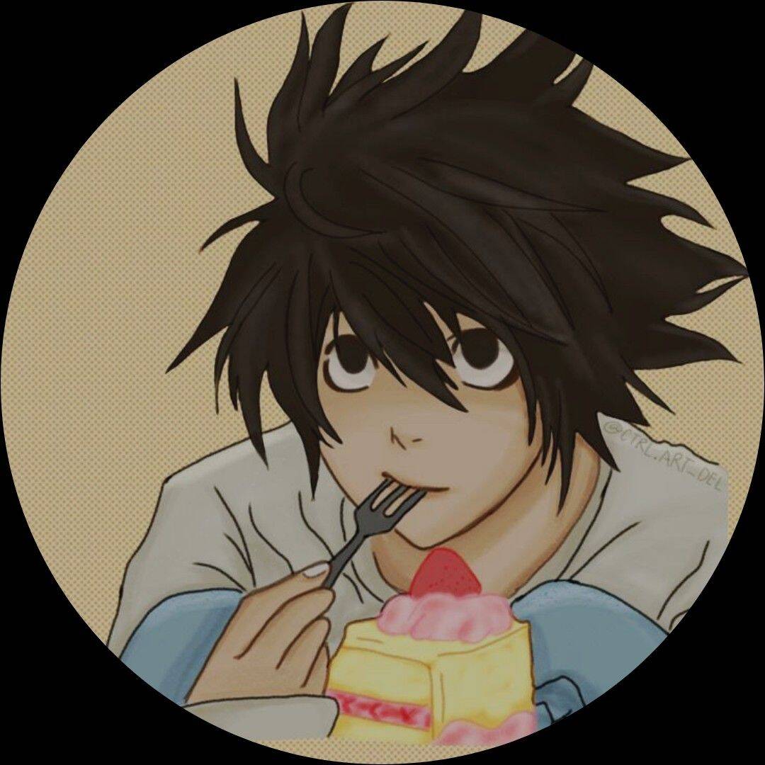 Death Note pfp Profile Picture L Eating Cake