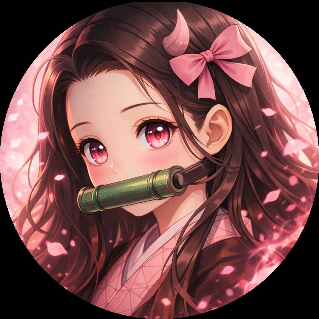 Demon Slayer pfp Profile Picture Nezuko Pink Cherry Blossom