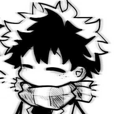 Deku pfp Profile Picture Black and White Manga Style