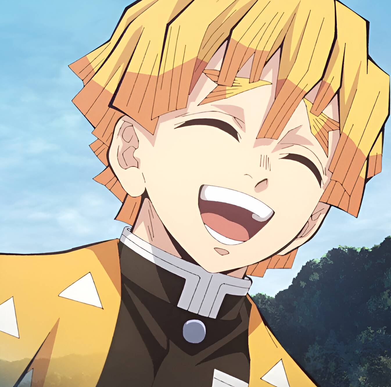 Demon Slayer pfp Profile Picture Zenitsu Smiling