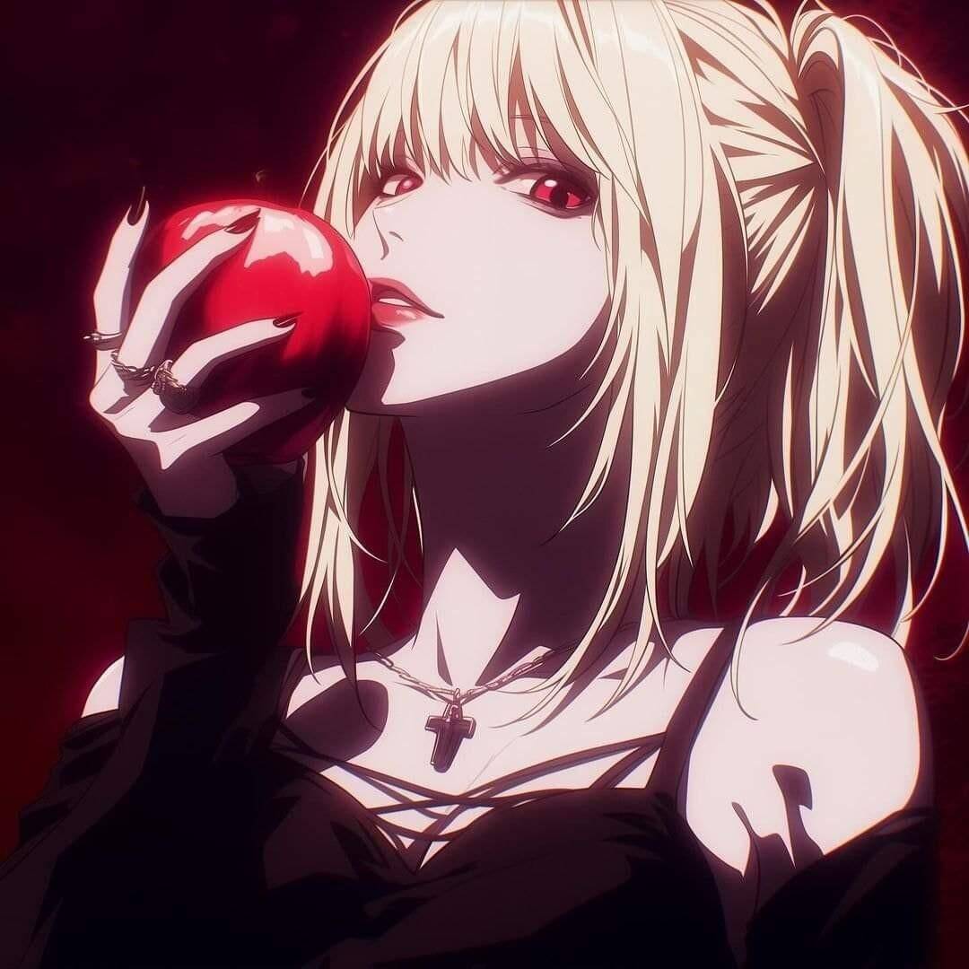 Death Note pfp Profile Picture Misa Amane Holding Apple