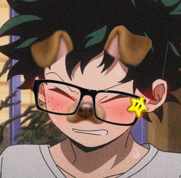 Deku pfp Profile Picture with Dog Filter and Glasses