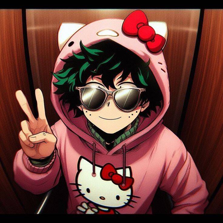 Deku pfp Profile Picture Hello Kitty Hoodie