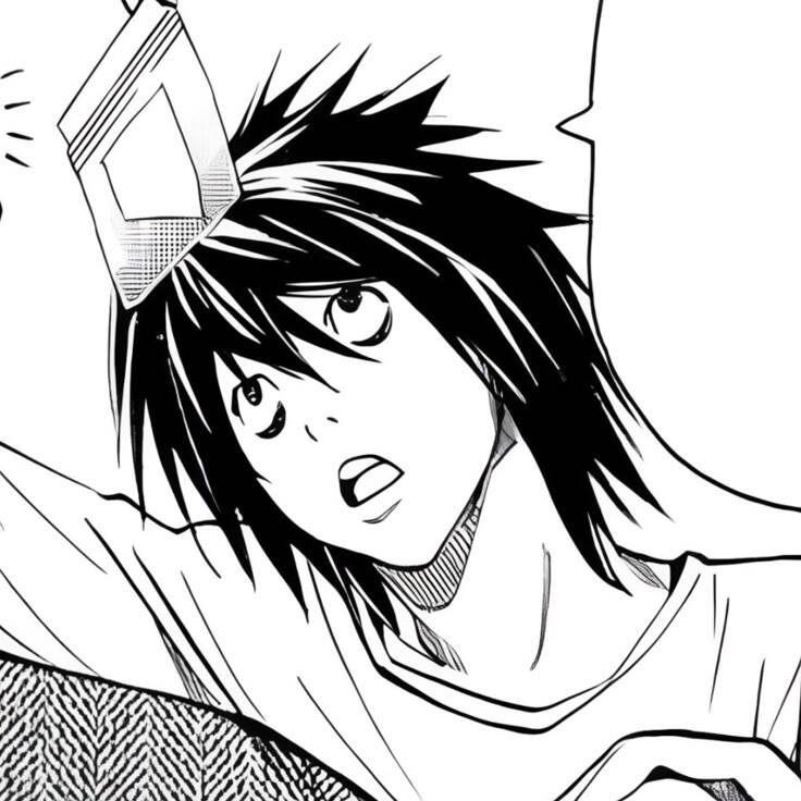 Death Note pfp Profile Picture L Manga Style