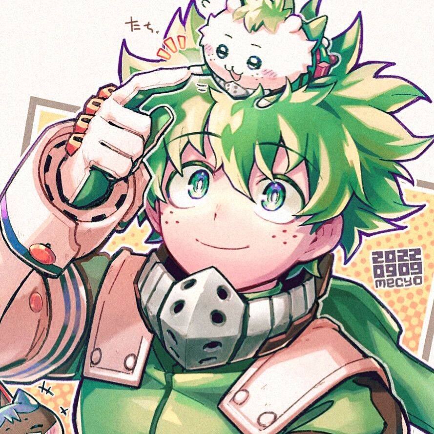 Deku pfp Profile Picture Cute Green Hair Anime Art