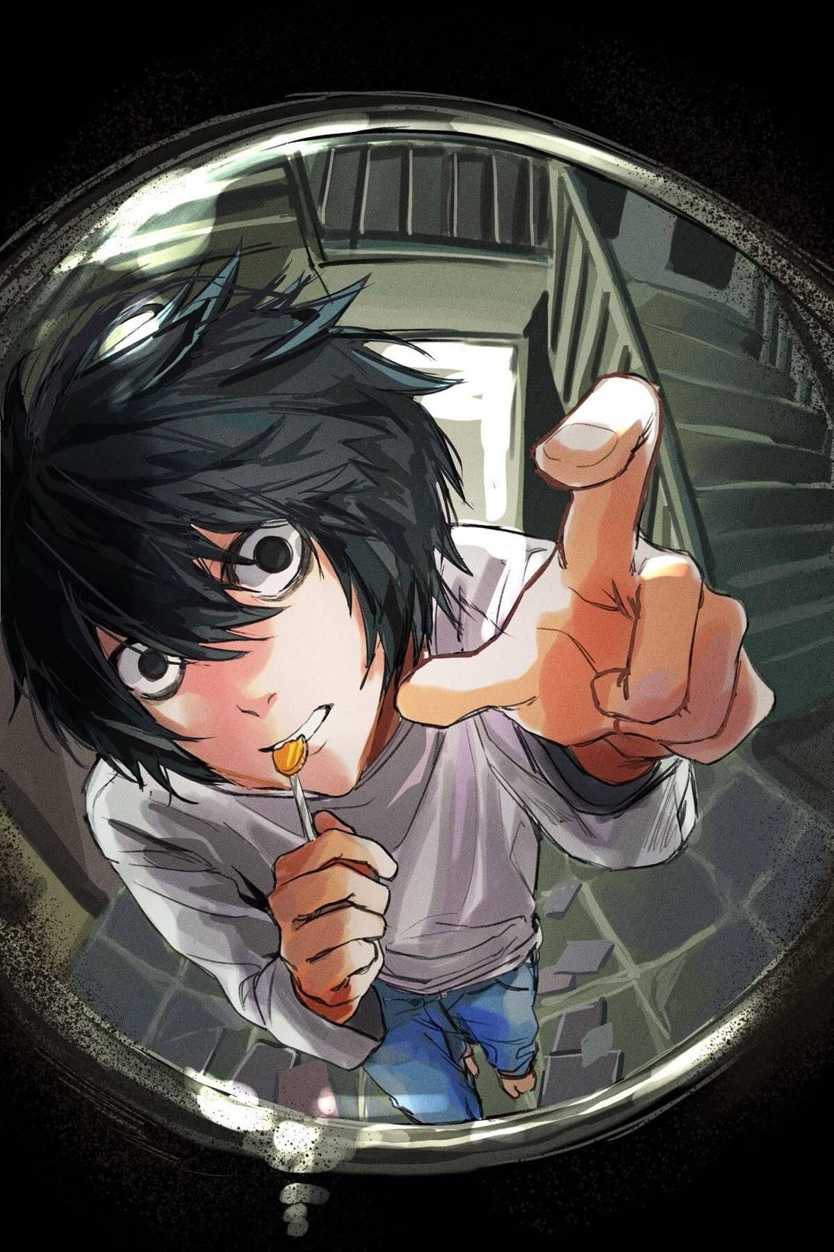 Death Note pfp Profile Picture L with Lollipop