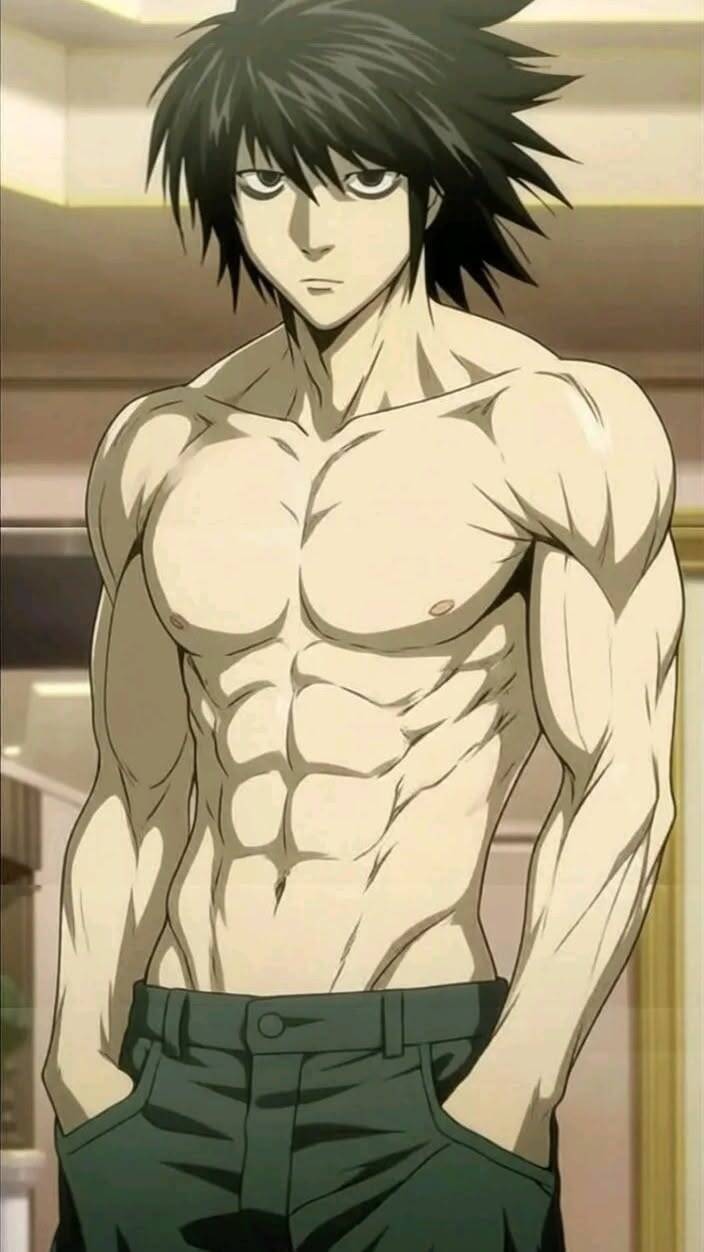 Death Note pfp Profile Picture L Shirtless Pose