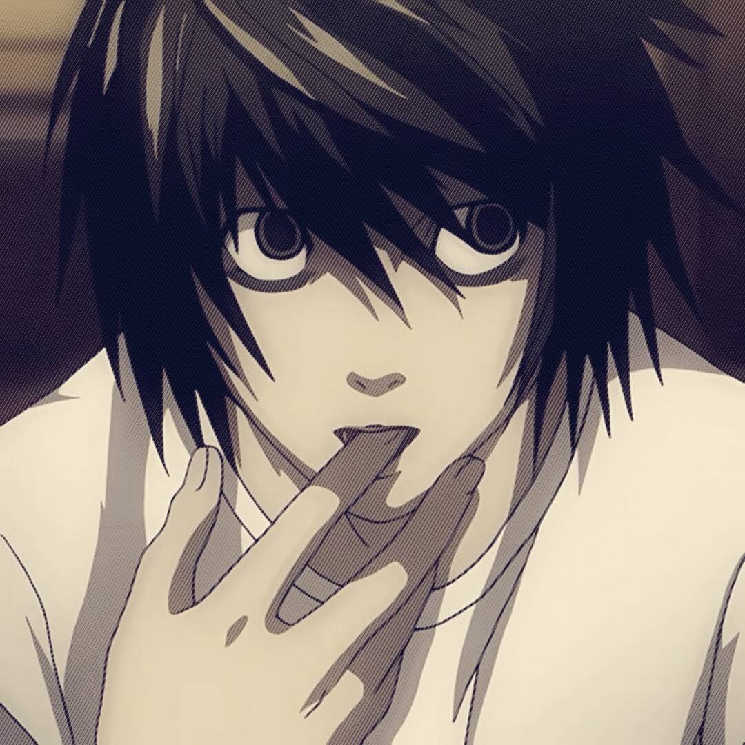 Death Note pfp Profile Picture L Finger Bite