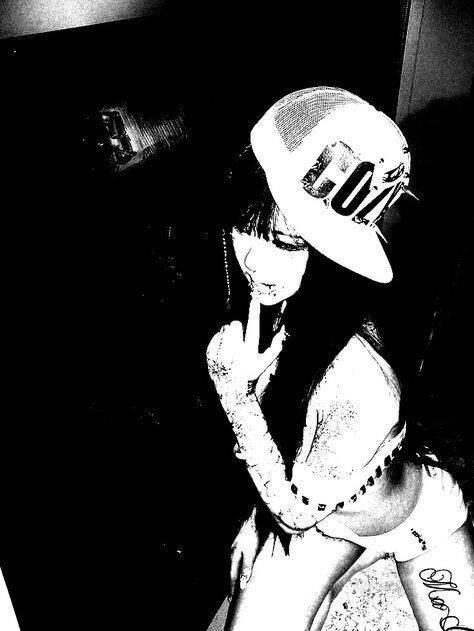 Edgy Black and White pfp Profile Picture with Cap