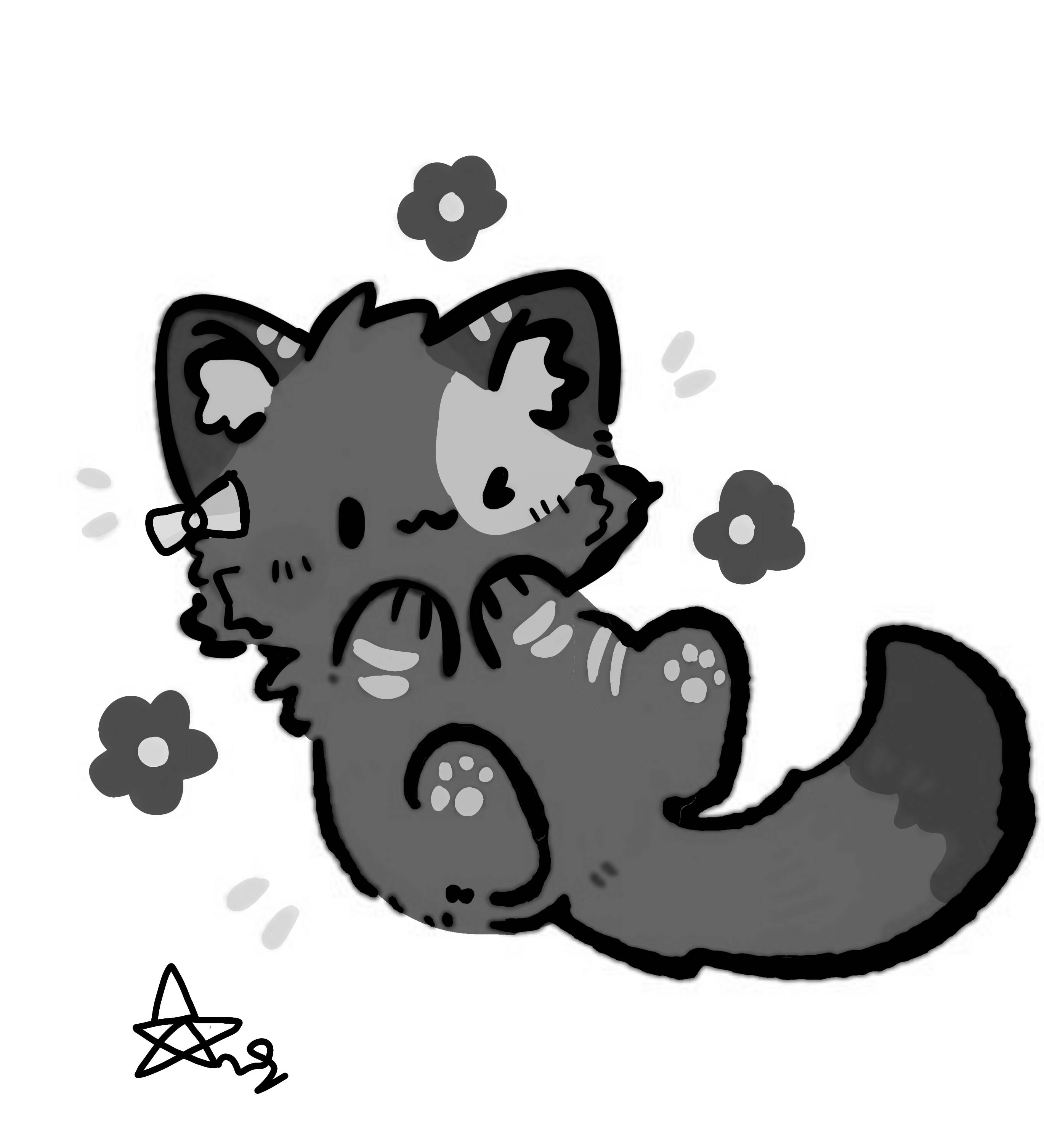Cute Cat Black and White pfp Profile Picture Aesthetic