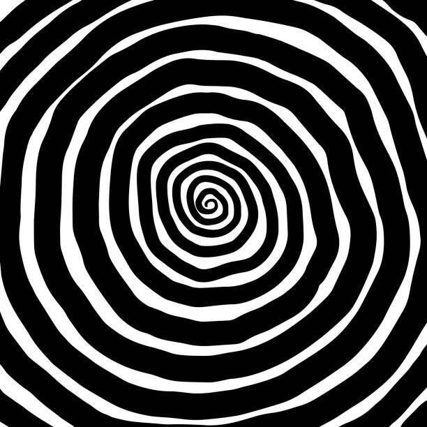 Black and White pfp Profile Picture Hypnotic Spiral Art