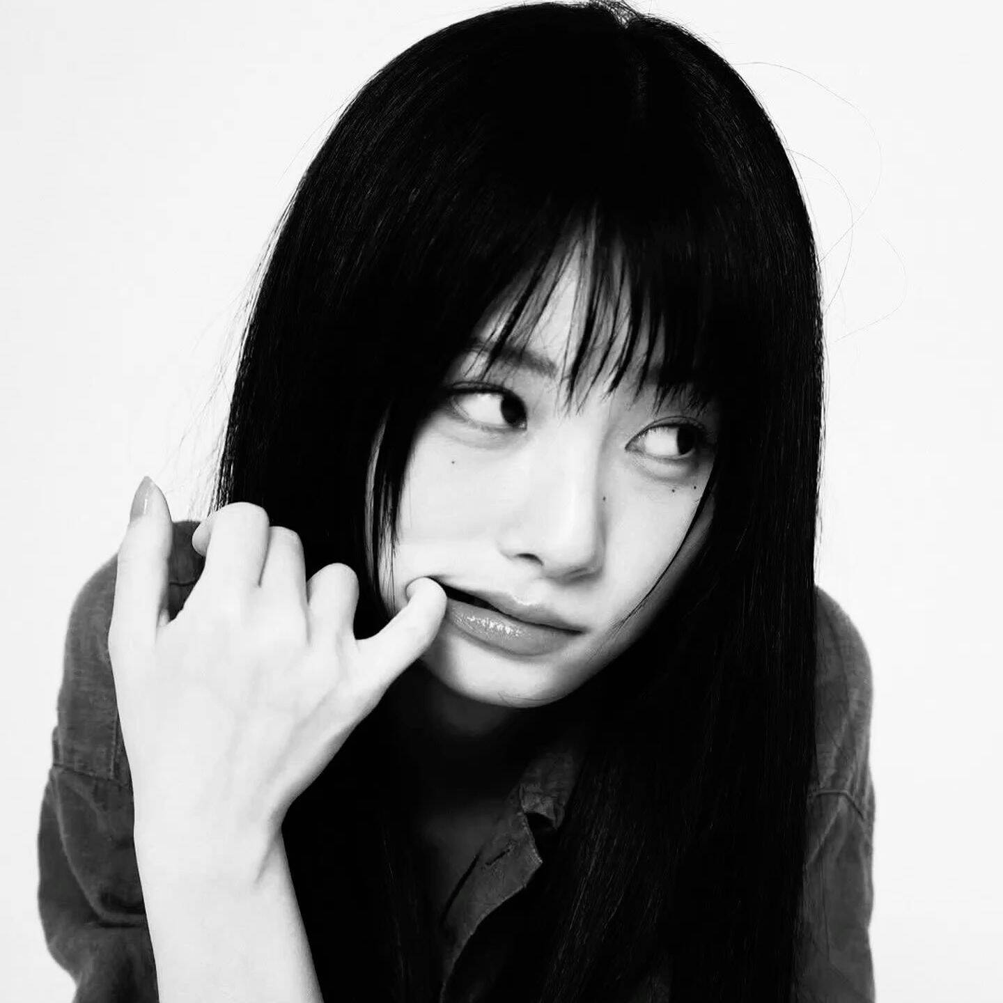 Black and White pfp Profile Picture Thoughtful Expression