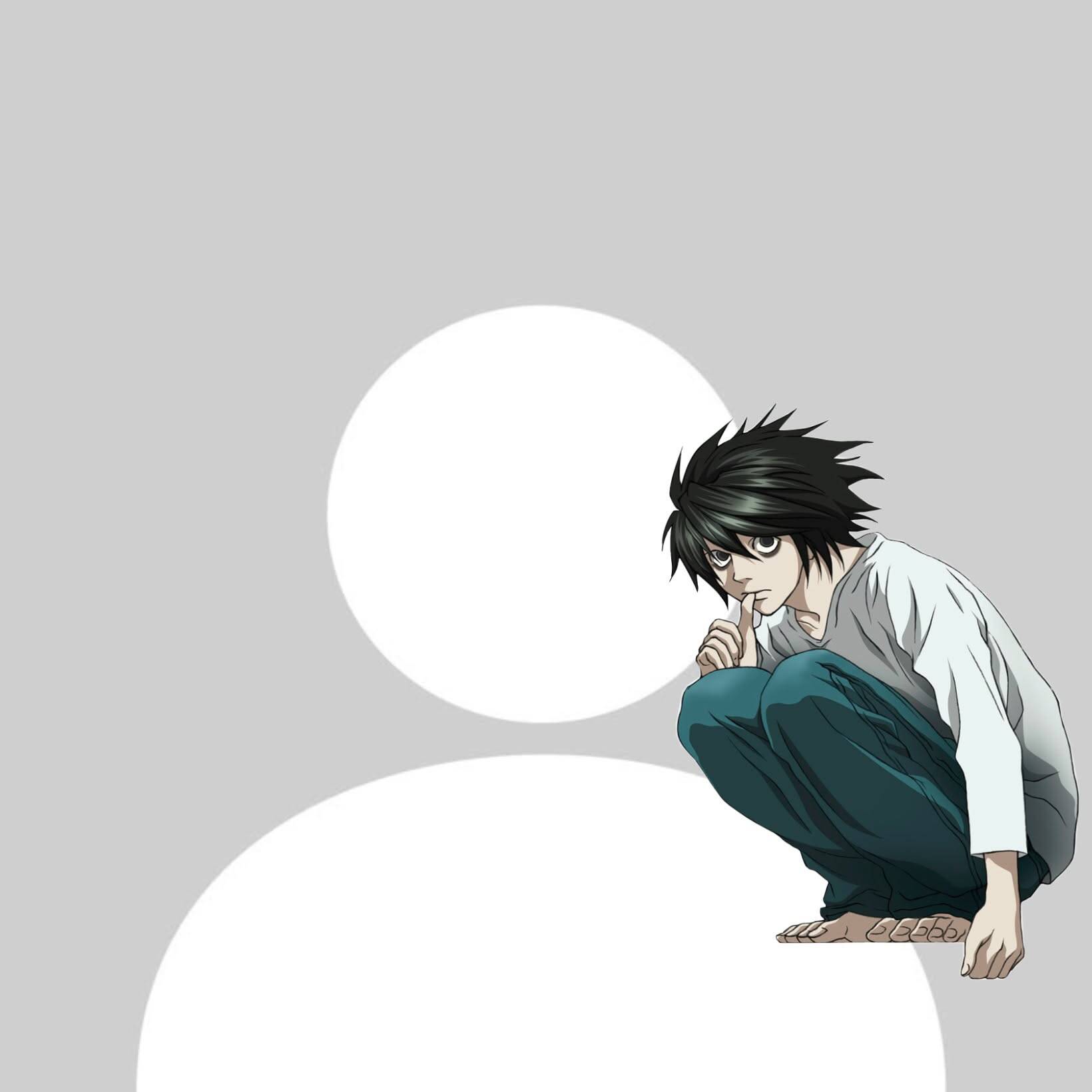 Death Note pfp Profile Picture L Thinking Pose