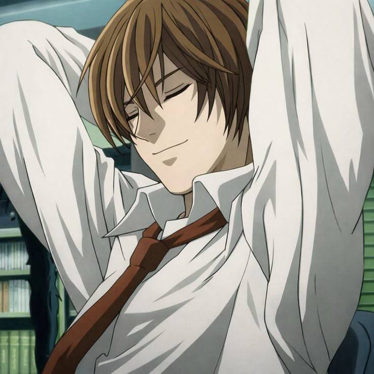 Death Note pfp Profile Picture Light Yagami Relaxed Pose
