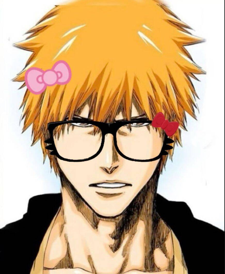 Bleach pfp Profile Picture Ichigo Kurosaki with Glasses and Bows
