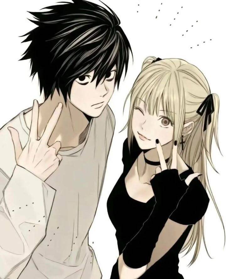 Death Note pfp Profile Picture L and Misa Amane Duo Pose