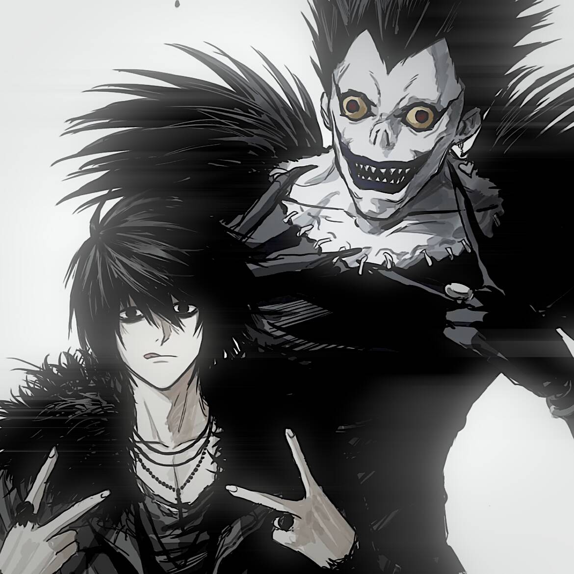 Death Note pfp Profile Picture Ryuk and L Dark Duo