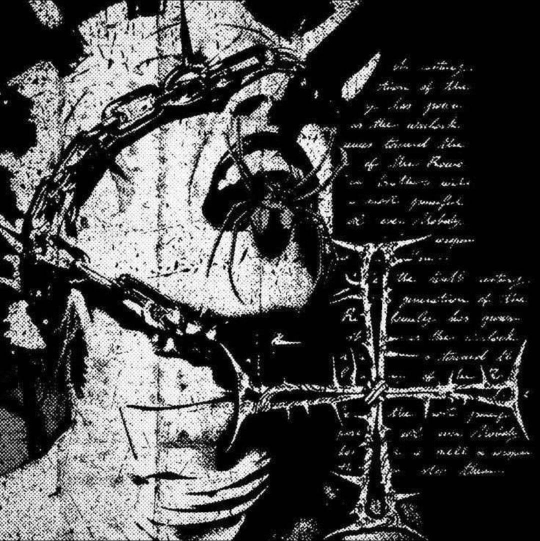 Edgy Black and White pfp Profile Picture with Spider and Chains