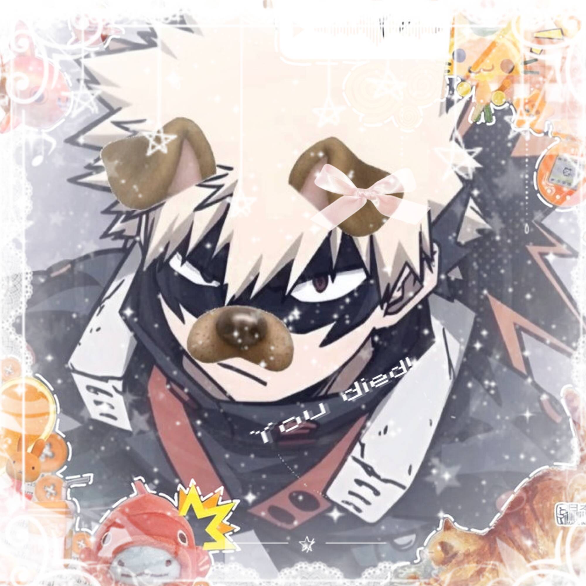 Bakugo PFP Profile Picture with Cute Dog Filter