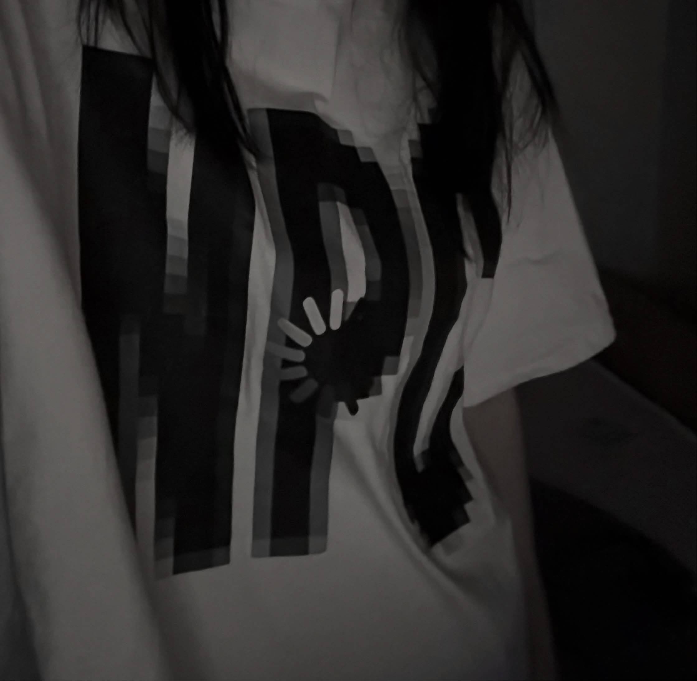 Mysterious Black and White pfp Profile Picture with Graphic Tee