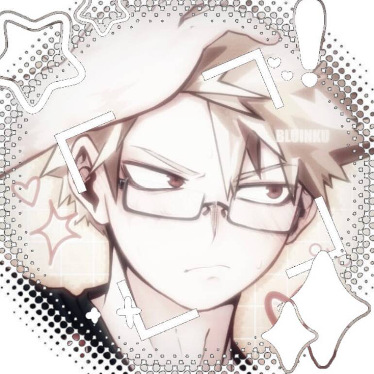 Bakugo pfp Profile Picture with Glasses Anime Style