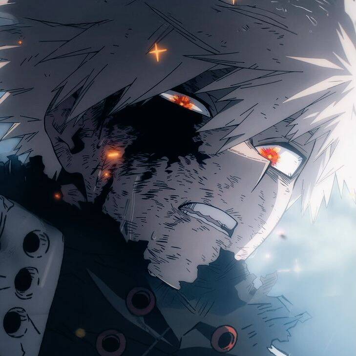 Bakugo pfp Profile Picture Intense Expression Anime Art