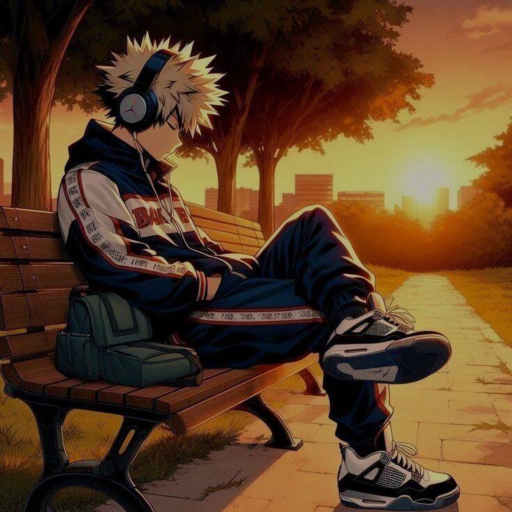 Bakugo pfp Profile Picture Relaxing Sunset