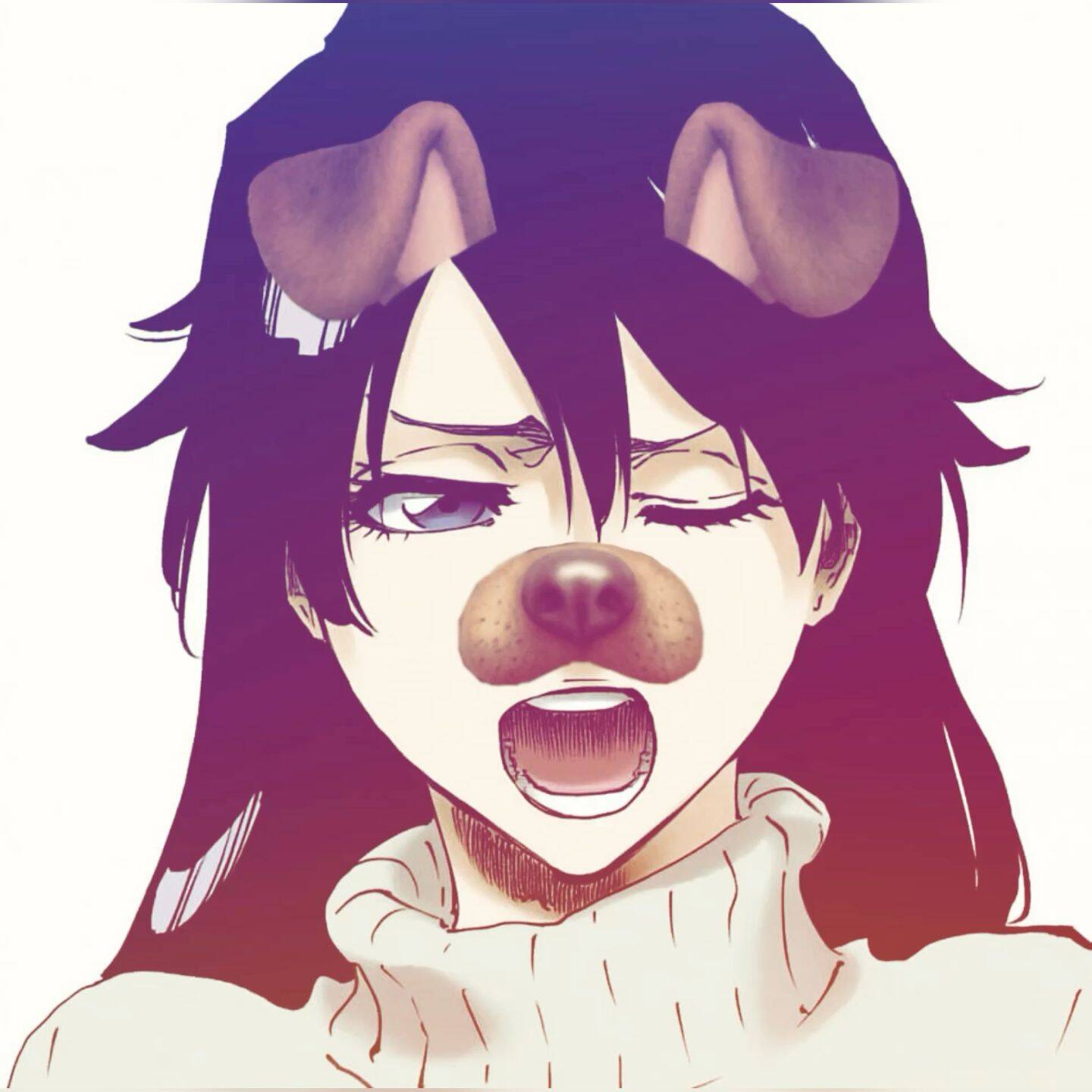 Bleach pfp Profile Picture Rukia Kuchiki Dog Filter