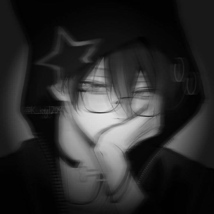 Black and White pfp Profile Picture Aesthetic Thoughtful Mood