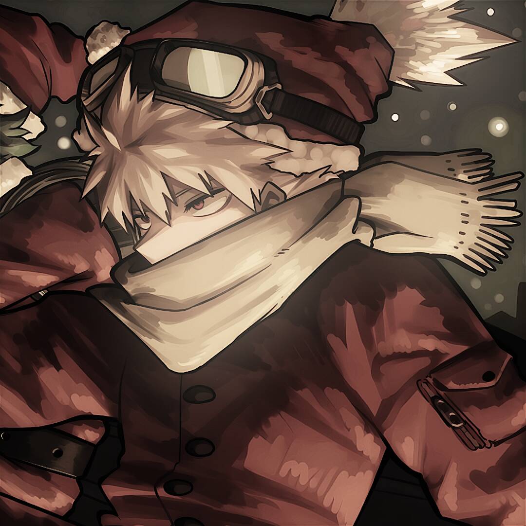 Bakugo pfp Profile Picture Winter Scarf and Goggles