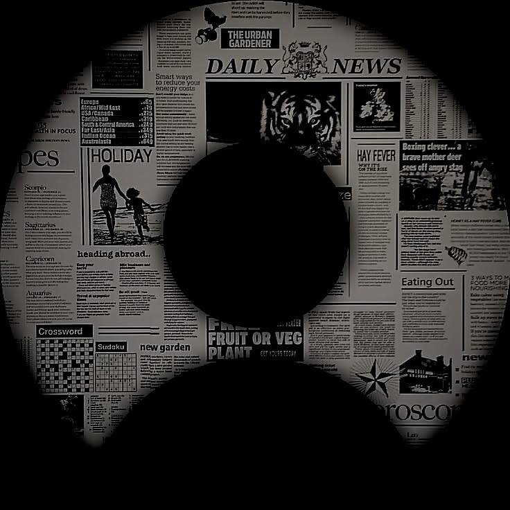 Black and White pfp Profile Picture Newspaper Art