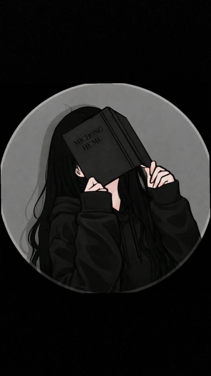 Black and White pfp Profile Picture Mysterious Reader