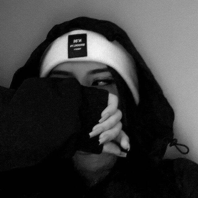 Mysterious Hooded Black and White pfp Profile Picture