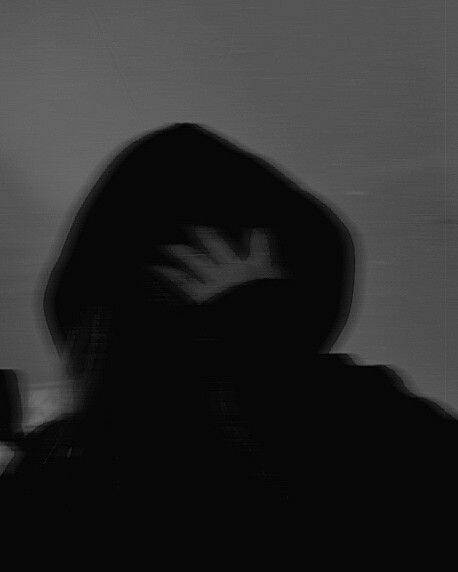 Mysterious Hooded Figure Black and White pfp Profile Picture