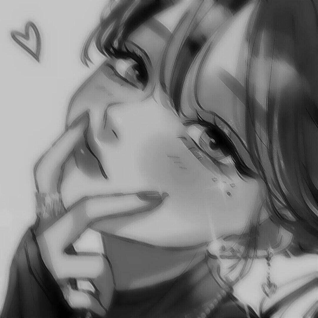 Black and White pfp Profile Picture Anime Aesthetic