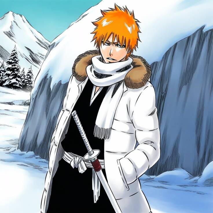 Bleach pfp Profile Picture Ichigo Kurosaki Winter Outfit