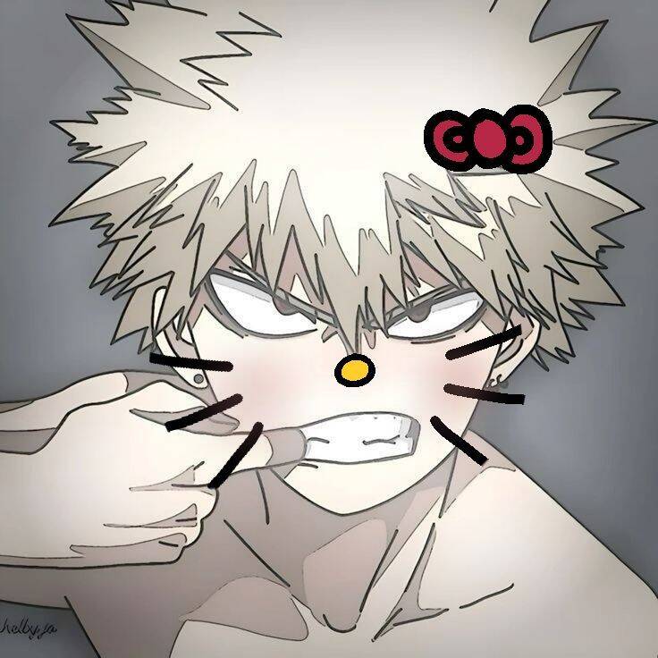 Bakugo pfp Profile Picture Hello Kitty Mashup