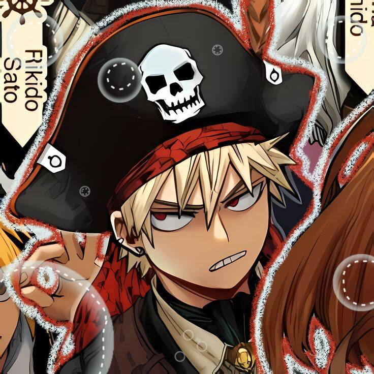Bakugo pfp Profile Picture Pirate Hat Skull My Hero Academia