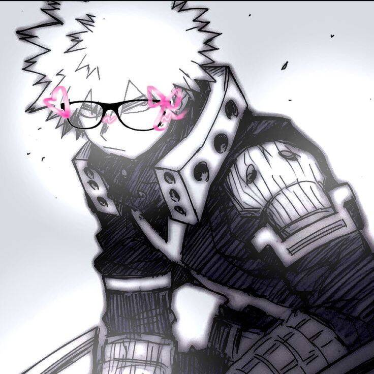 Bakugo pfp Profile Picture Cute Glasses Manga Style