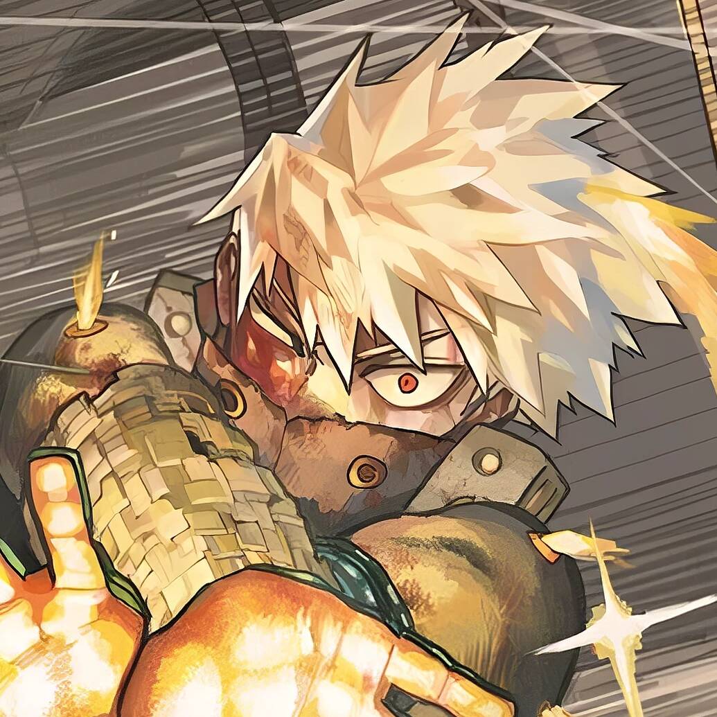 Bakugo pfp Profile Picture Intense Battle Stance