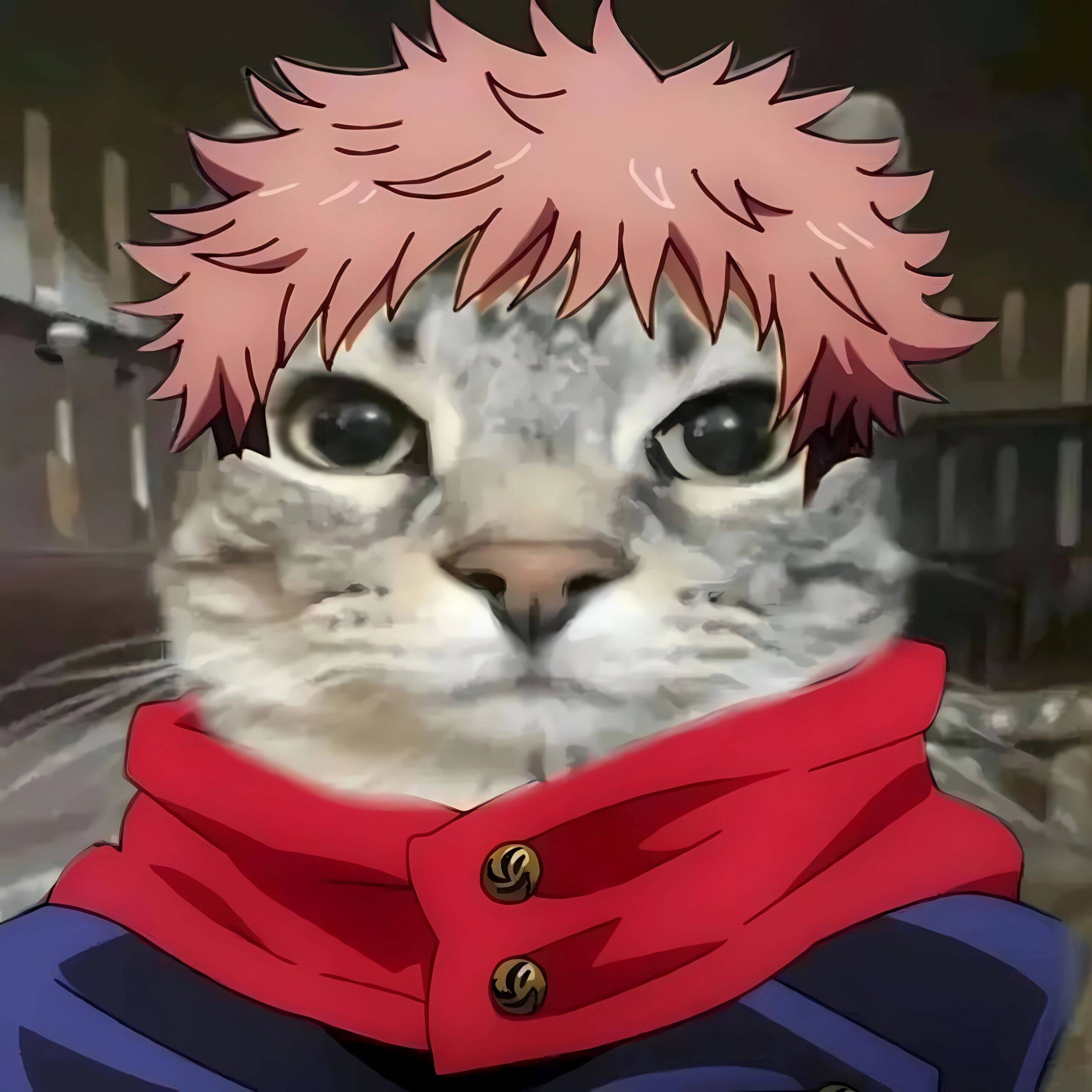JJK pfp Profile Picture Cat Yuji Itadori Inspired
