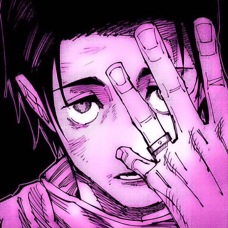 JJK pfp Profile Picture Yuuta Okkotsu Hand Gesture Pink Glow