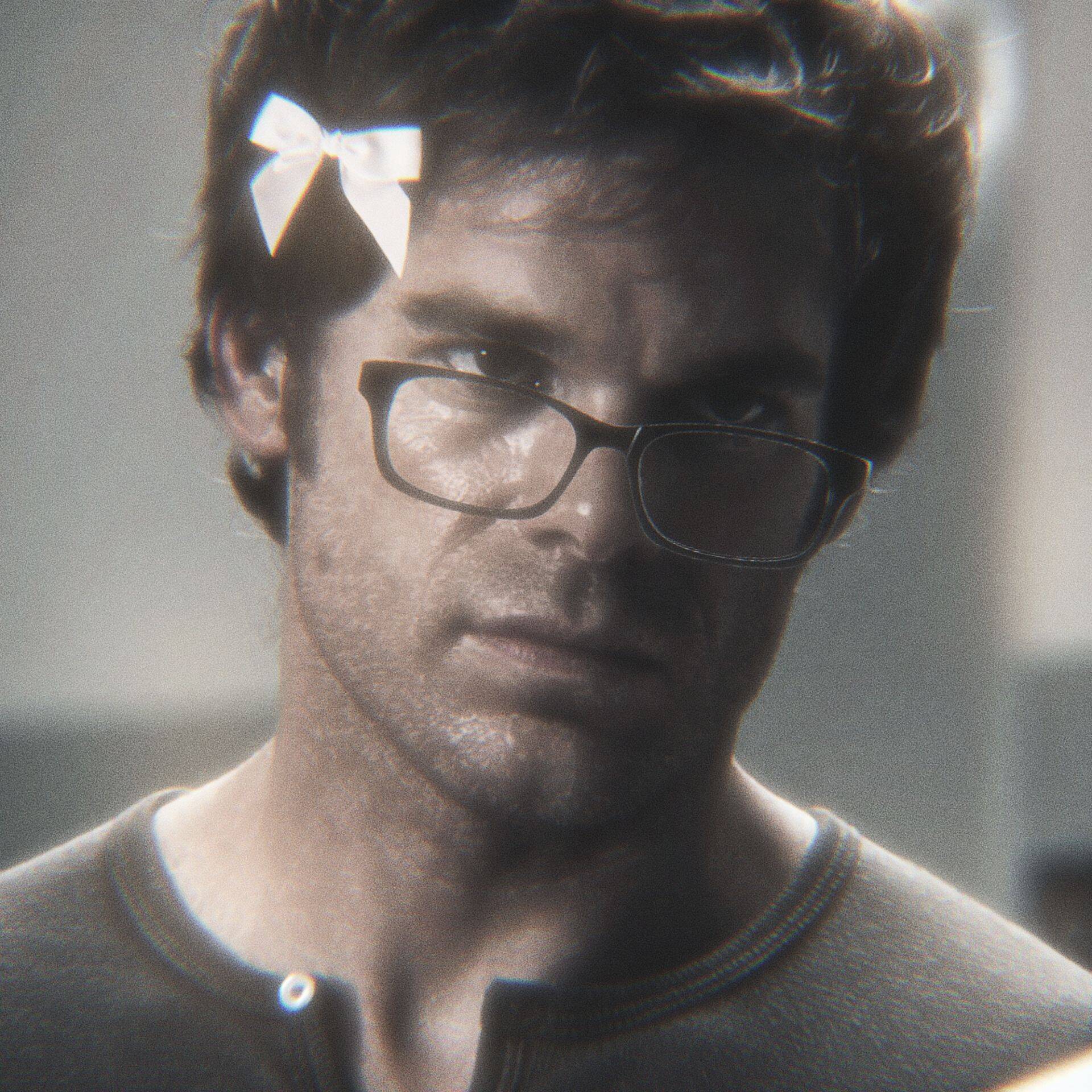 Dexter pfp Profile Picture with Glasses and Bow