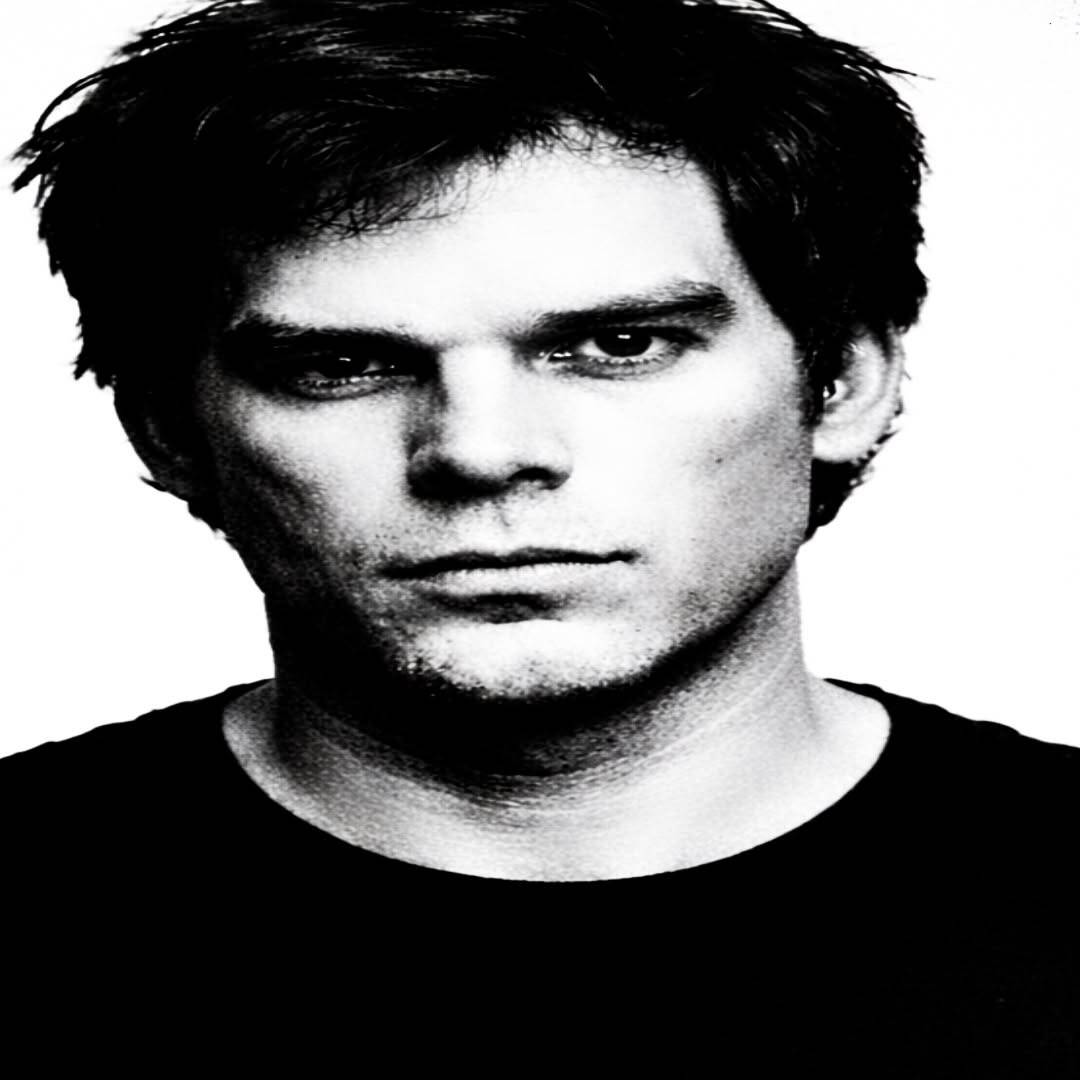 Dexter pfp Profile Picture Black and White Intense Expression