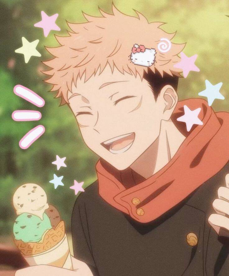 JJK pfp Profile Picture Yuji Itadori Ice Cream Smile
